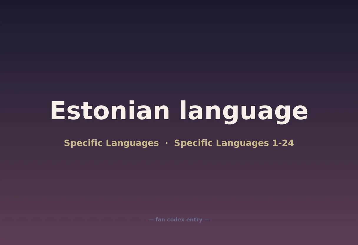 Estonian language